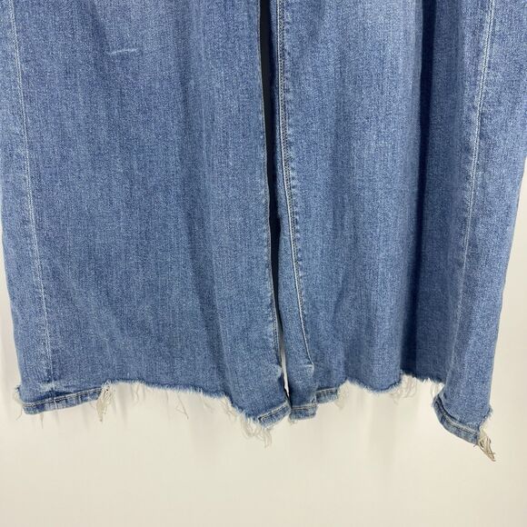 American Eagle Jeans Size 14 Womens Baggy Wide Leg Super High Rise Distressed - Picture 3 of 11